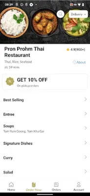 Pron Prohm Thai Restaurant android App screenshot 2